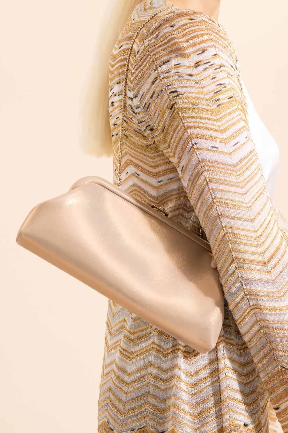 Skylar Shimmer Clutch - Gold-GLDLTGLD-HANDBAGCLUTCHES-JIMMY CHOO