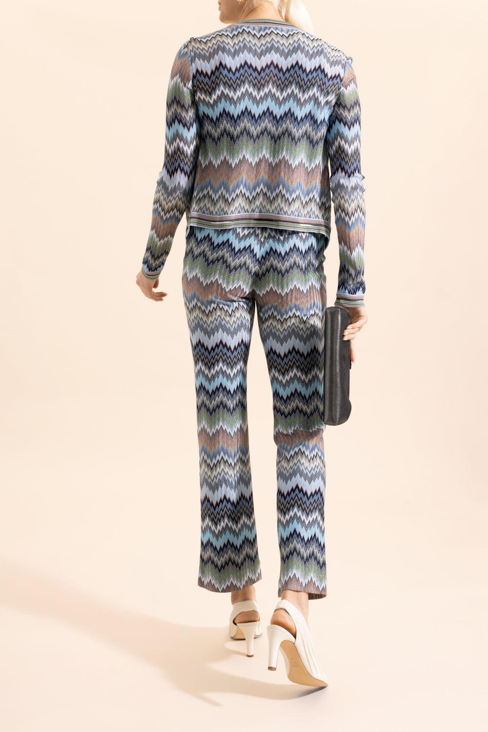 Wide Leg Knit Trousers - Mulitcolor Blue-MLTIBLUE-38-CLOTHINGPANTWIDE LEG-MISSONI