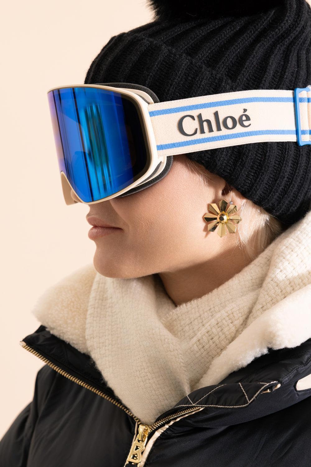 Cassidy Ski Goggles - Ivory Blue | CHLOÉ – Marissa Collections