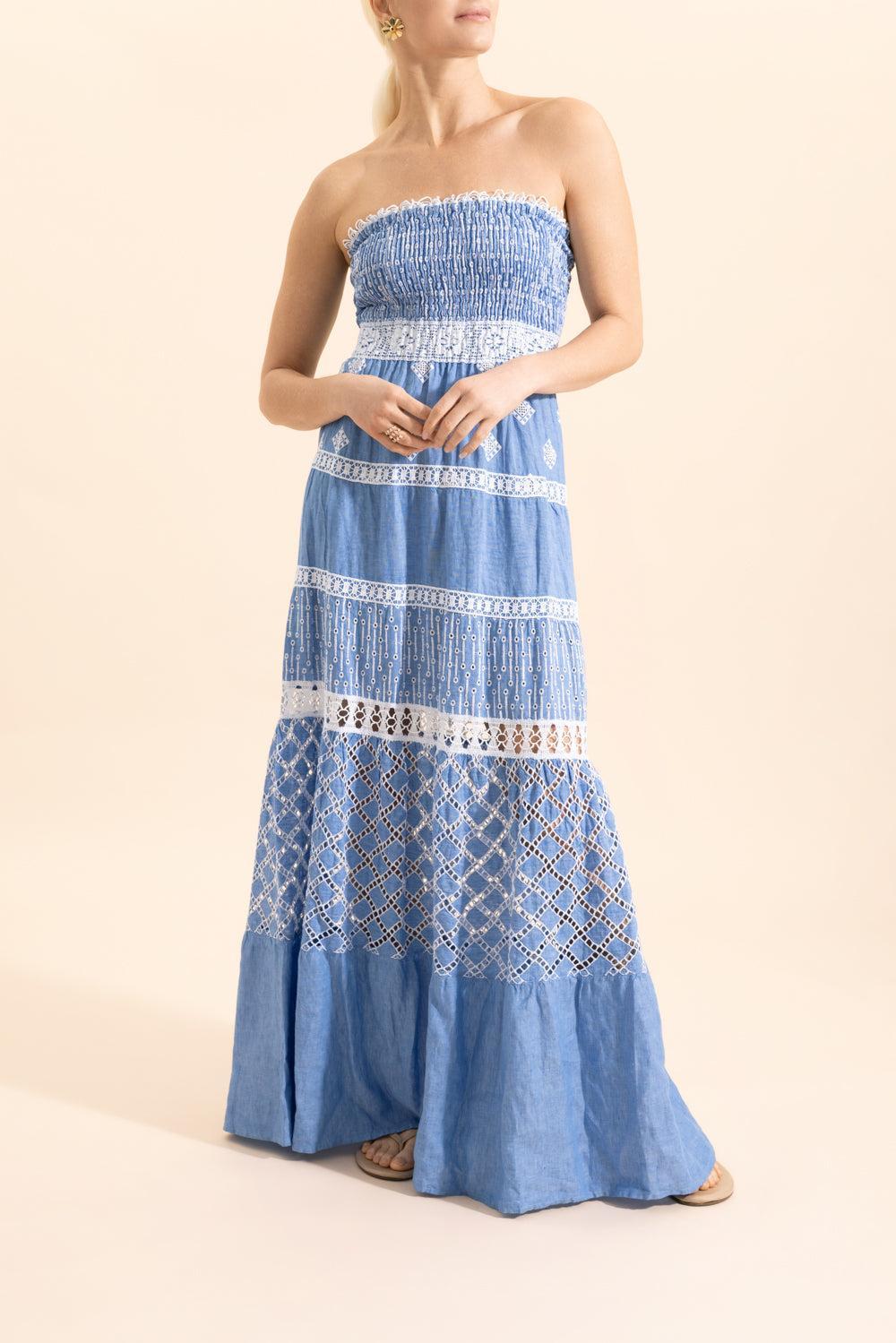 Alloro Dress-BLUE-XS-CLOTHINGDRESSCASUAL-TEMPTATION POSITANO