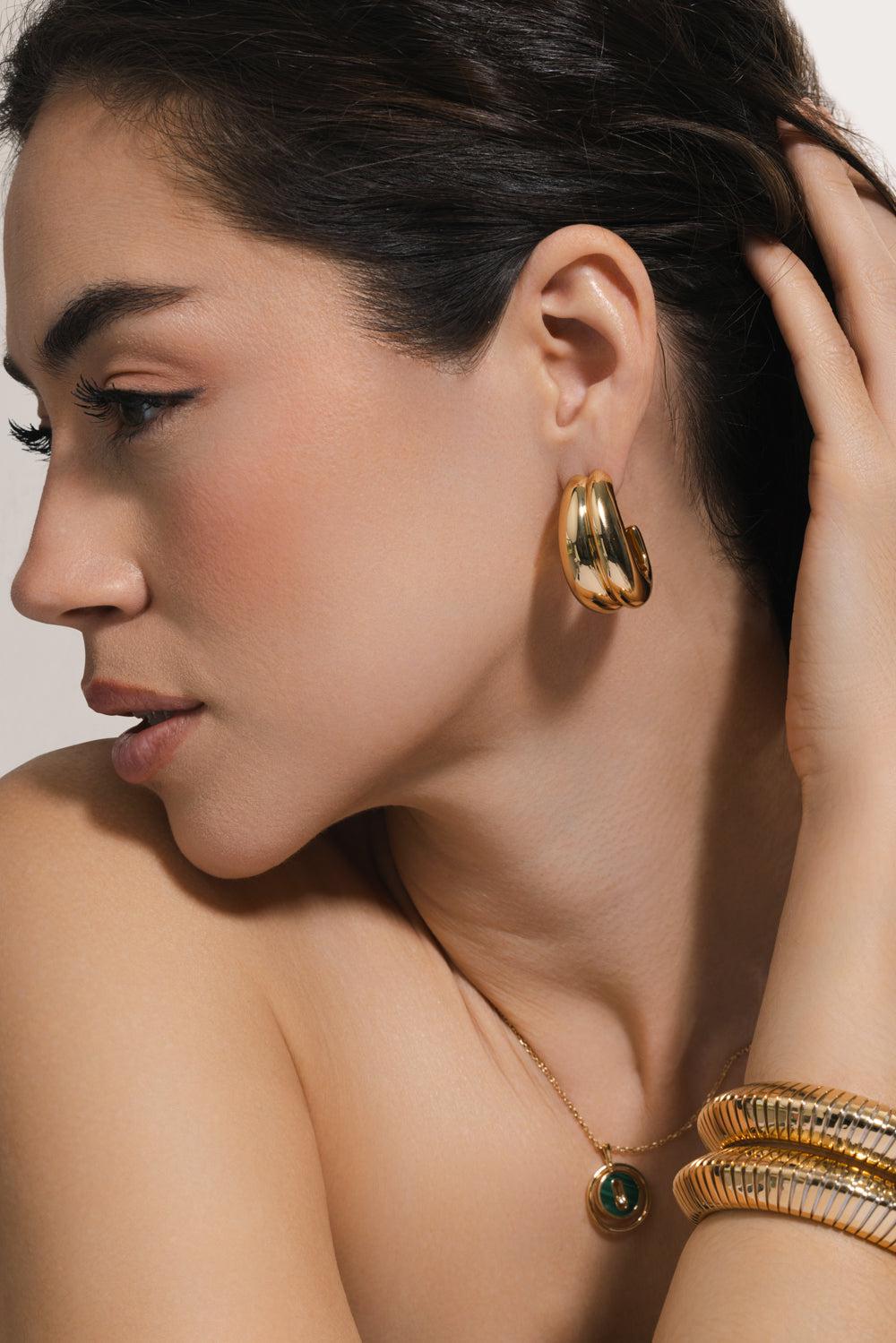 Chavez Micro Huggie Earrings-YELLOW GOLD-JEWELRYBOUTIQUEEARRING-JENNIFER FISHER