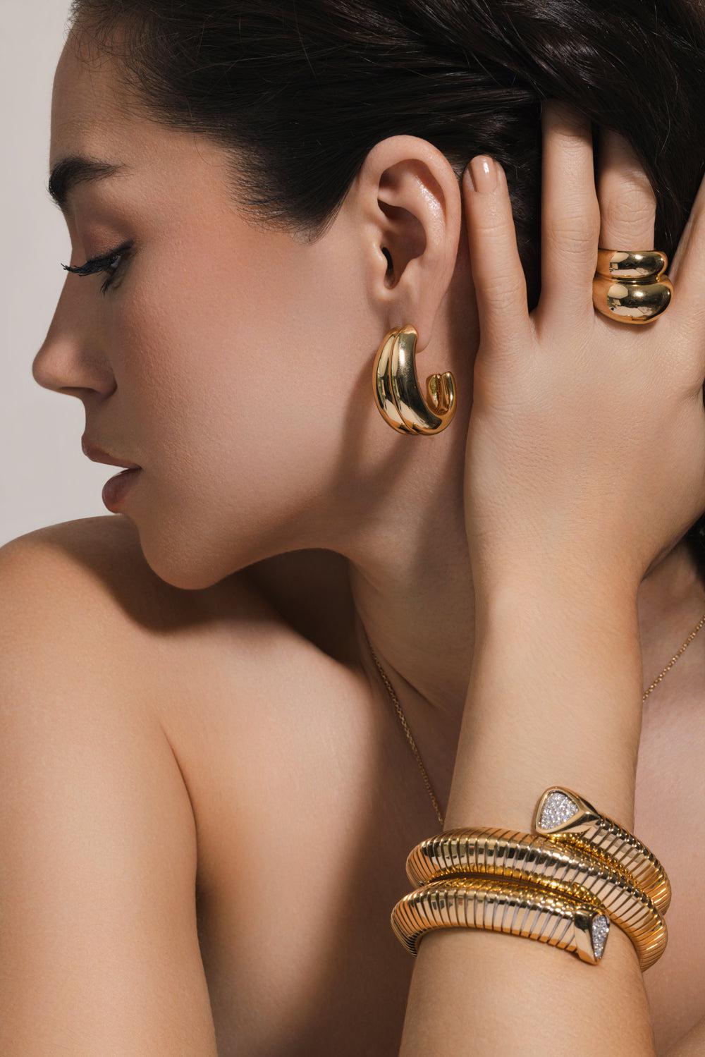 Chavez Micro Huggie Earrings-YELLOW GOLD-JEWELRYBOUTIQUEEARRING-JENNIFER FISHER