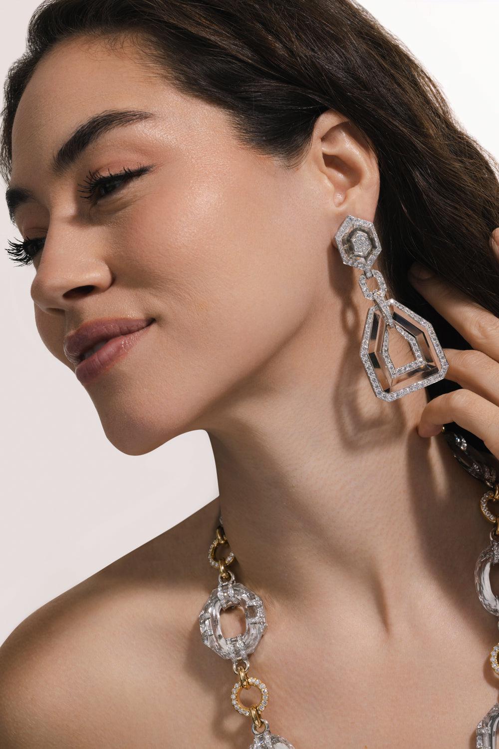 Crystal Palace Earrings-WHITE GOLD-JEWELRYFINE JEWELEARRING-DAVID WEBB