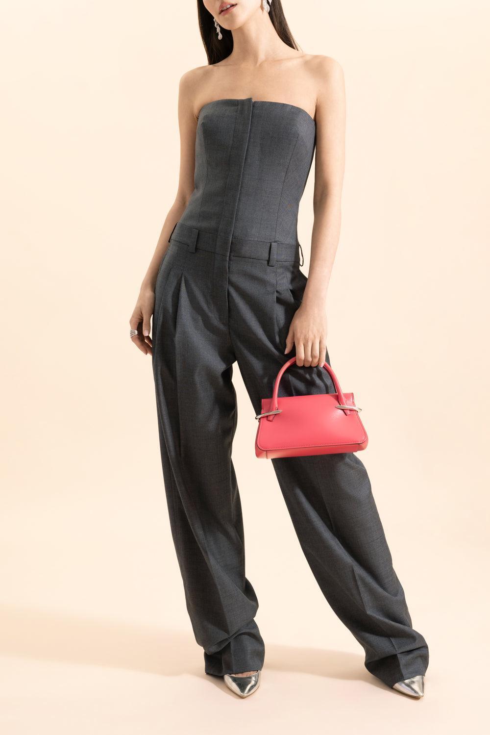 Bullet Bustier Jumpsuit-GREY MIX-38-CLOTHINGPANTJUMPSUIT-GIVENCHY