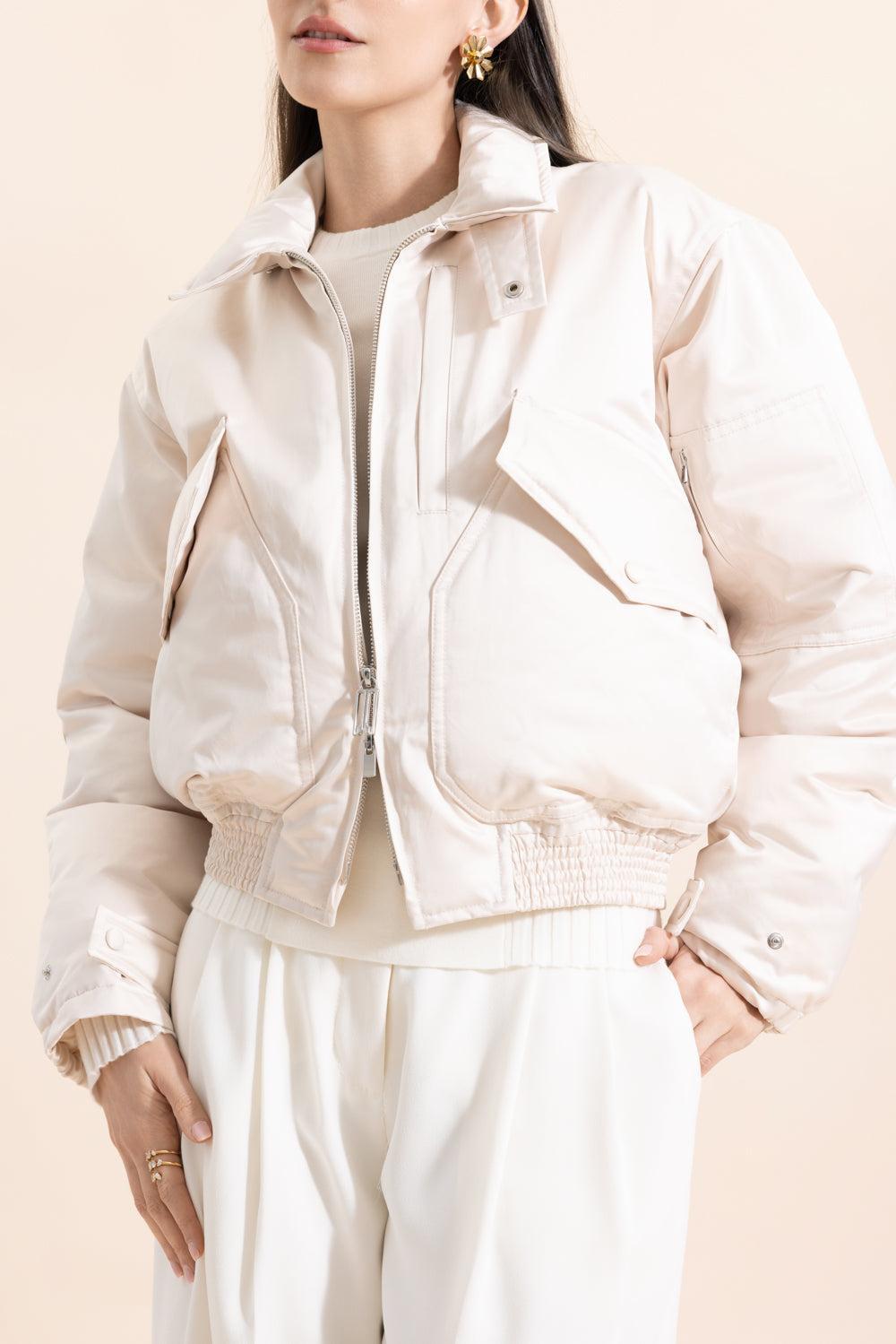 Padded Bomber Jacket-PINK-2-CLOTHINGJACKETCASUAL-VICTORIA BECKHAM