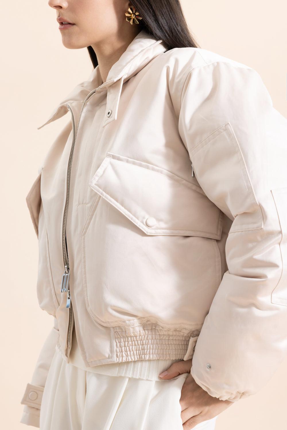 Padded Bomber Jacket-PINK-2-CLOTHINGJACKETCASUAL-VICTORIA BECKHAM