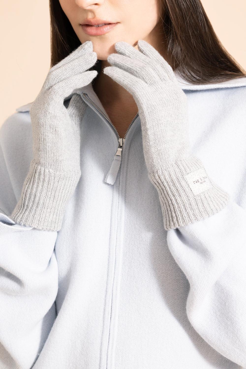 Blake Metallic Gloves - Silver-SILVER-O/S-ACCESSORIEGLOVES-RAG & BONE