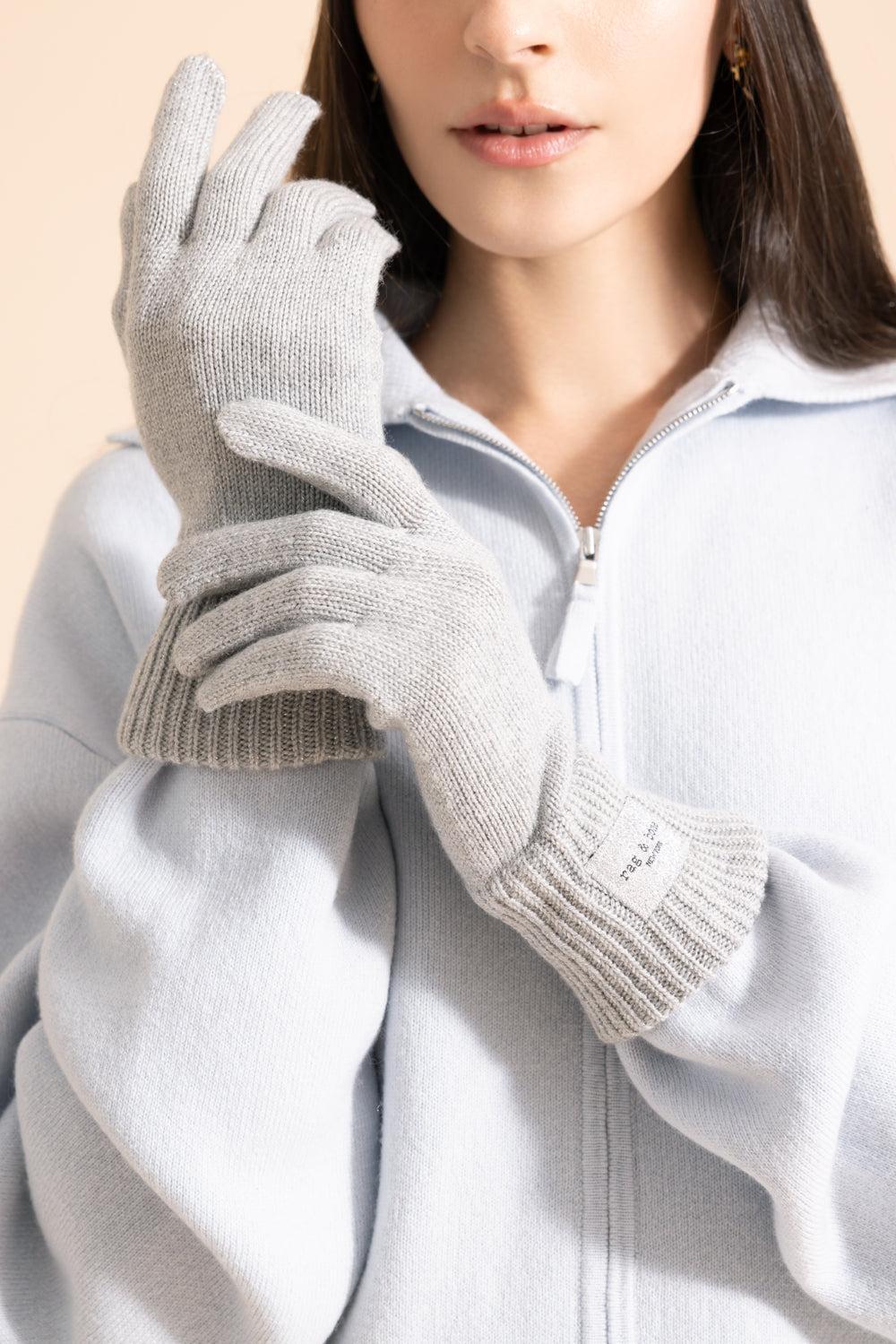 Blake Metallic Gloves - Silver-SILVER-O/S-ACCESSORIEGLOVES-RAG & BONE