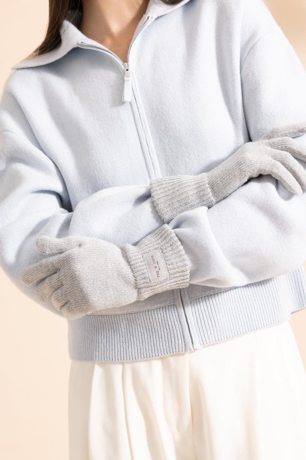 Blake Metallic Gloves - Silver-SILVER-O/S-ACCESSORIEGLOVES-RAG & BONE