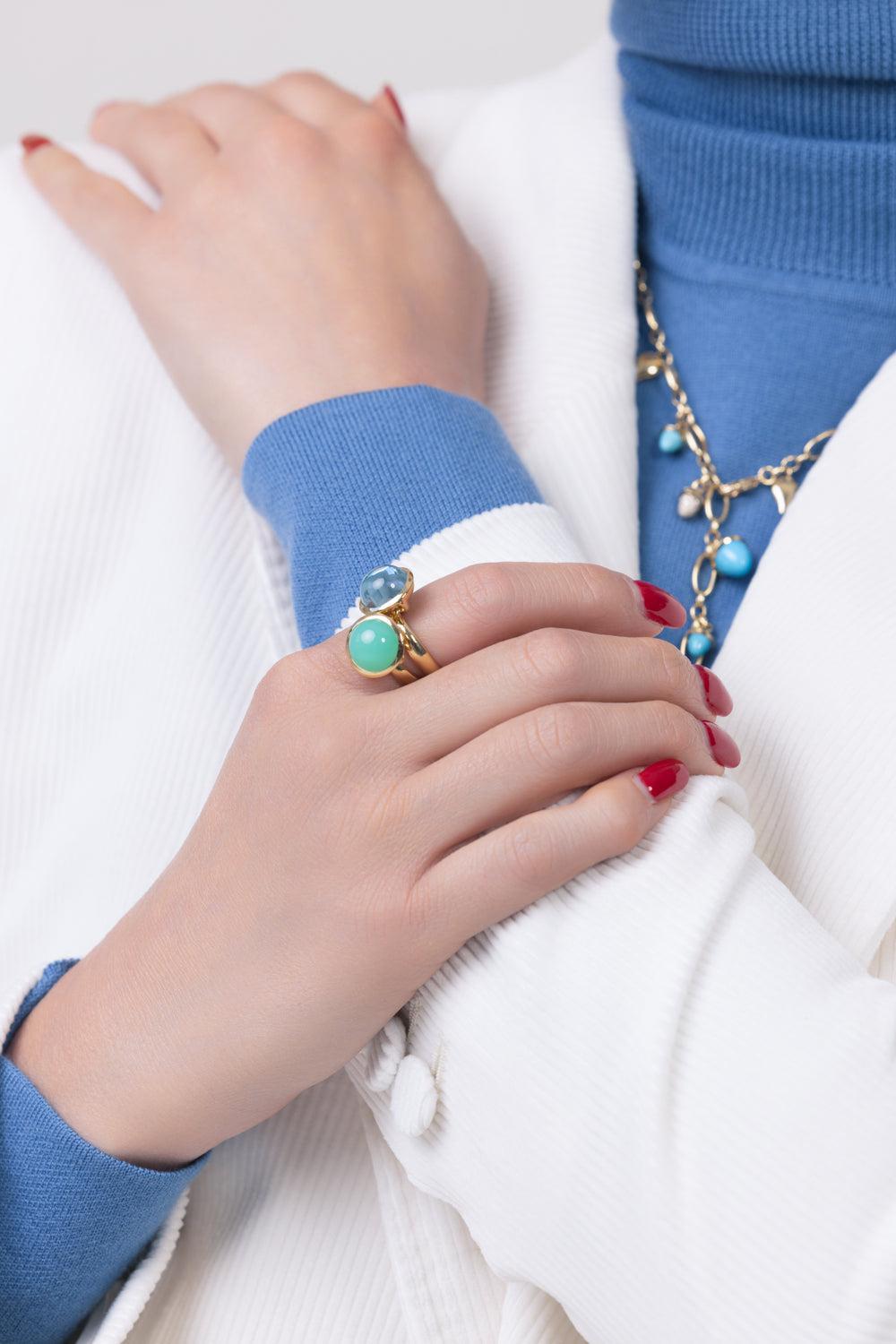 Large Swiss Topaz Bouton Ring-YELLOW GOLD-7-JEWELRYFINE JEWELRING-TAMARA COMOLLI