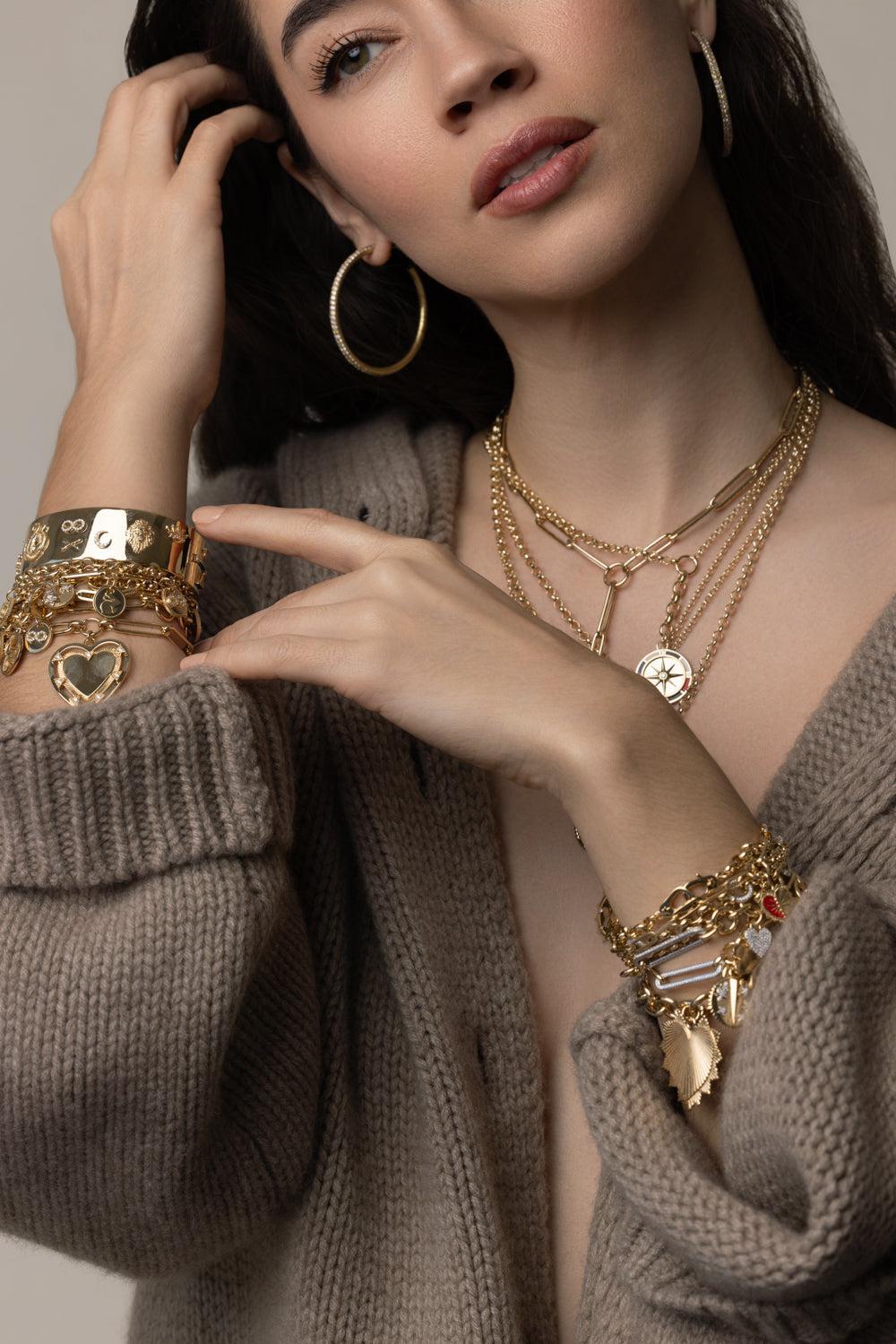 Sister Hook - Heavy Belcher Bracelet-YELLOW GOLD-JEWELRYFINE JEWELBRACELET O-FOUNDRAE