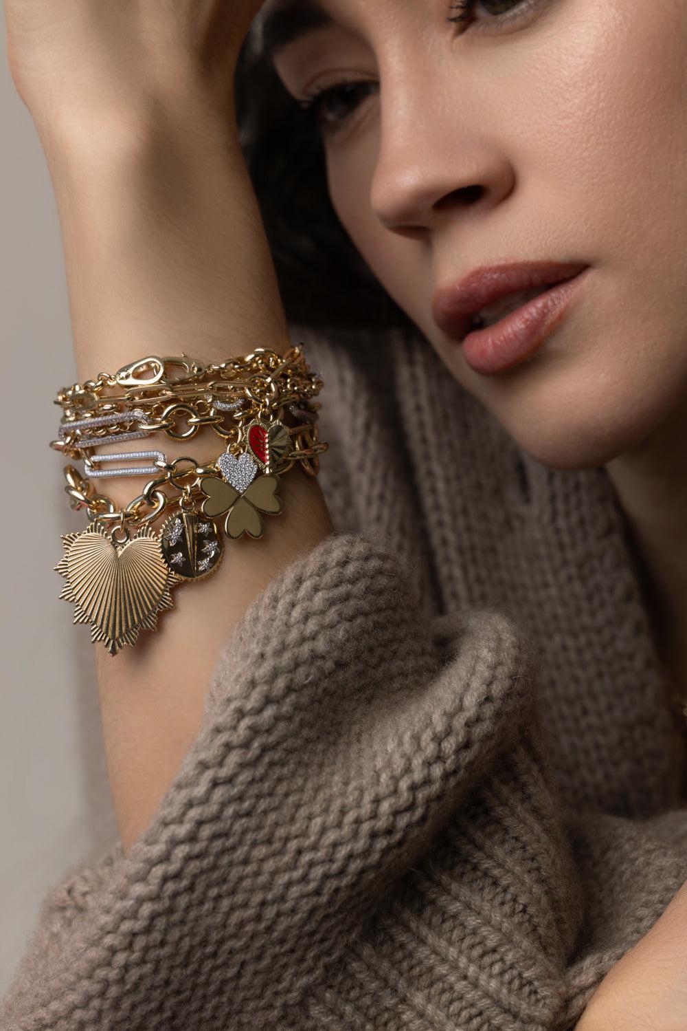 Clover Mixed Diamond Clip Bracelet | FOUNDRAE – Marissa Collections