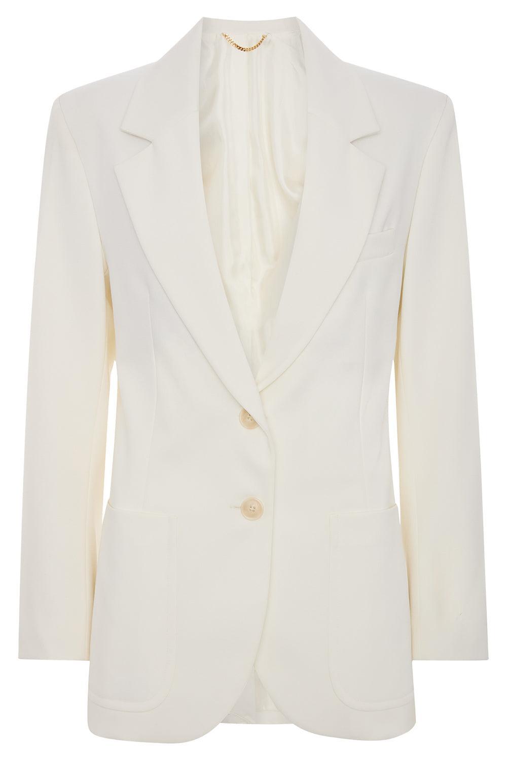 Patch Pocket Jacket-CREAM-4-CLOTHINGJACKETBLAZERS-VICTORIA BECKHAM
