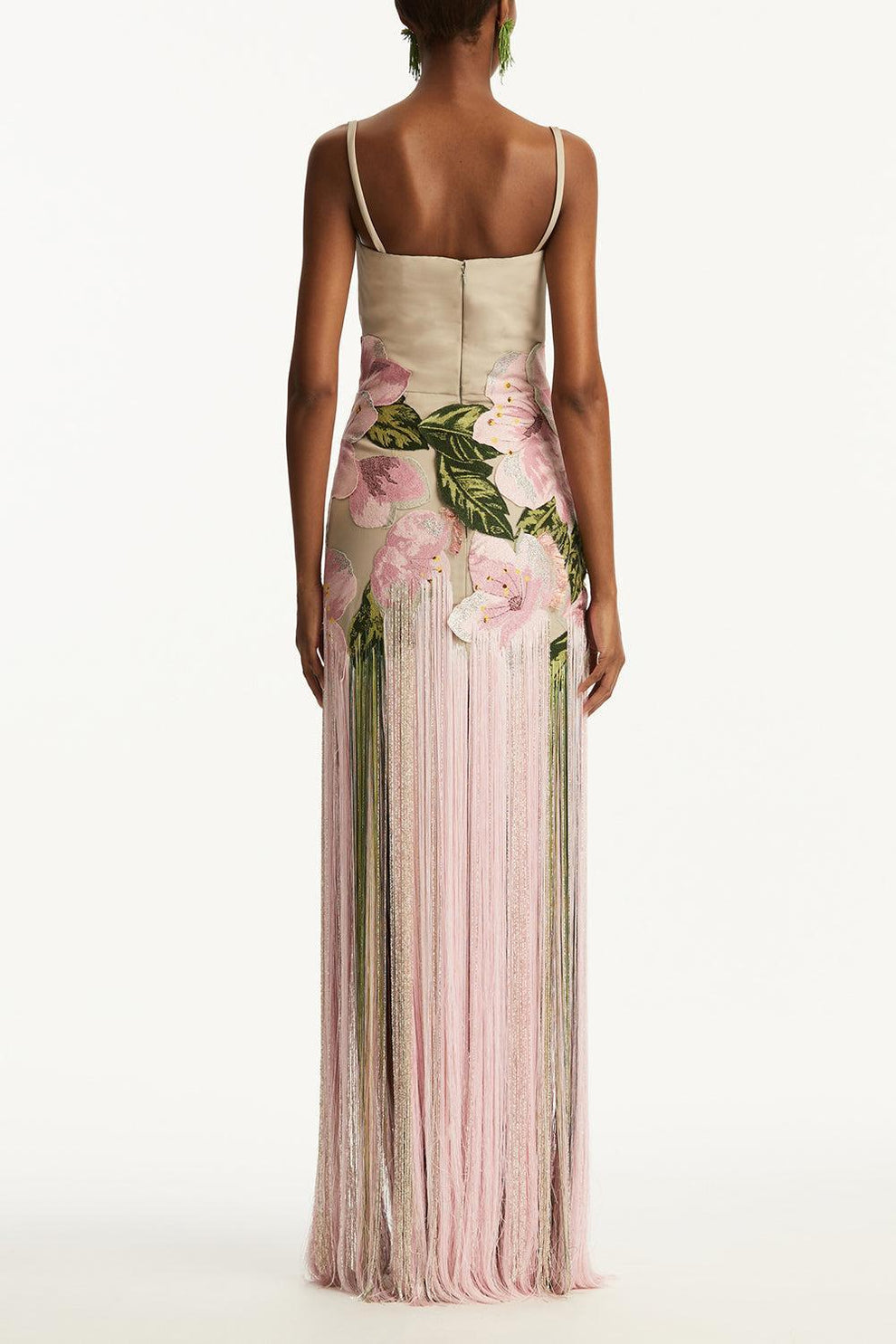 Sleeveless Embroidered Fringe Gown | OSCAR DE LA RENTA Marissa Collections Sleeveless Embroidered Fringe Gown | OSCAR DE LA RENTA Marissa Collections