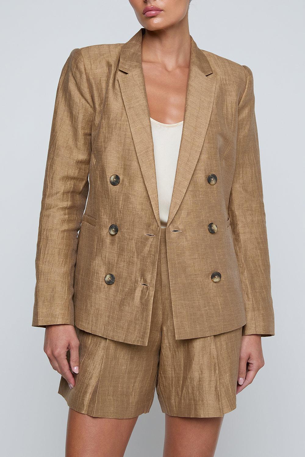 Colin Blazer - Latte-BROWN-0-CLOTHINGJACKETBLAZERS-L'AGENCE
