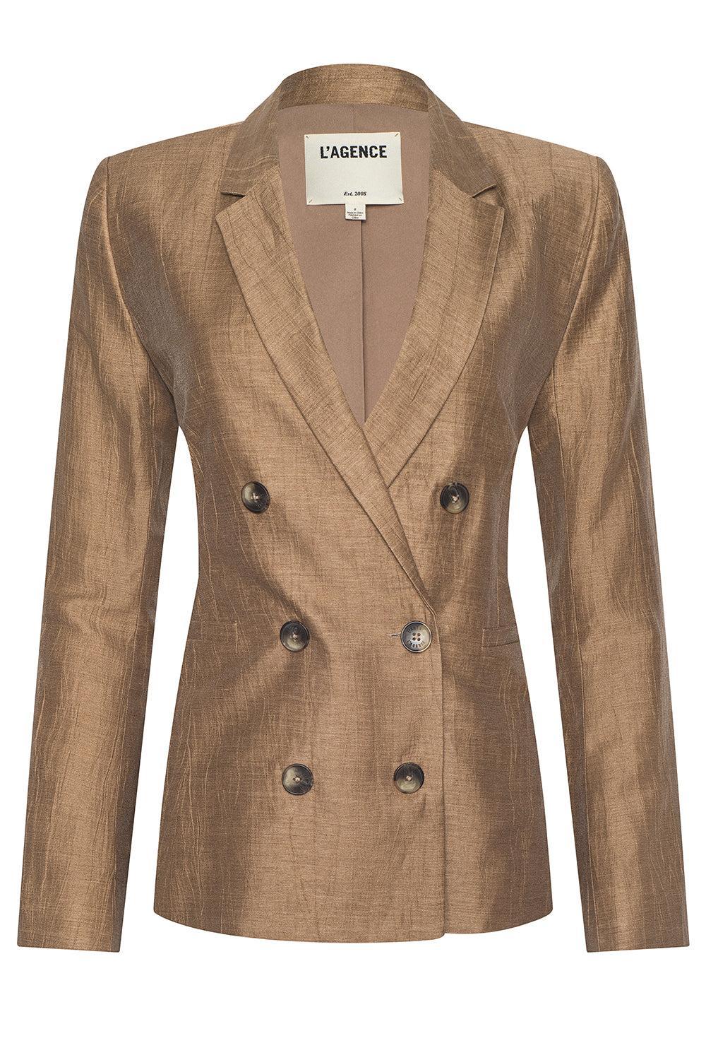 Colin Blazer - Latte-BROWN-0-CLOTHINGJACKETBLAZERS-L'AGENCE