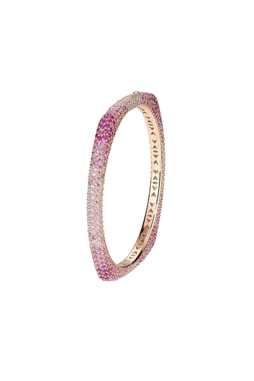 Pink Sapphire Ghost Bracelet-ROSE GOLD-16-JEWELRYFINE JEWELBRACELET O-FULLORD