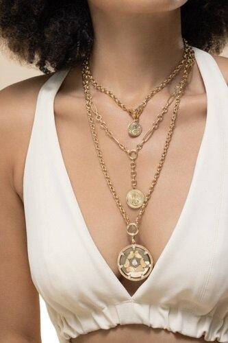 Diamond Balance Baby Medallion - Yellow Gold-YELLOW GOLD-JEWELRYFINE JEWELPENDANT-FOUNDRAE