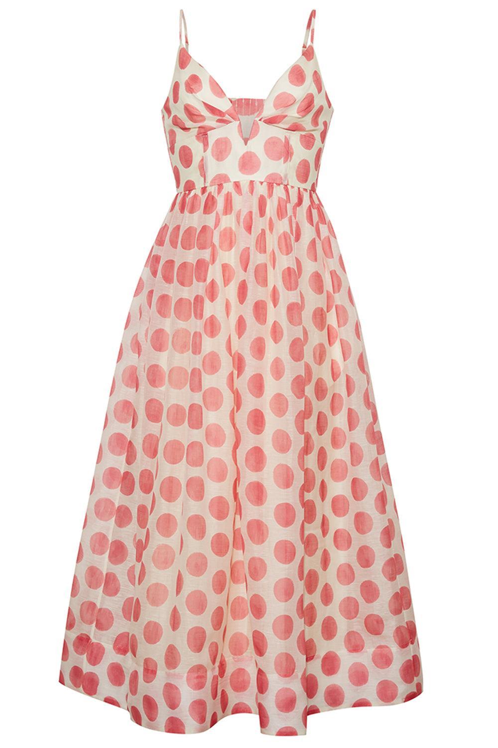 Pero Midi Dress-PINK-2-CLOTHINGDRESSCASUAL-CARA CARA