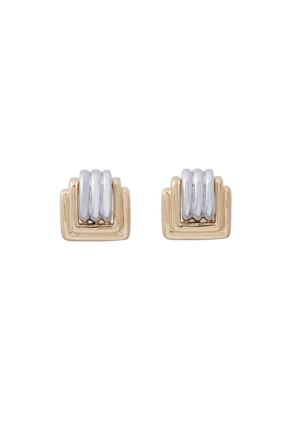 Square Earrings-YELLOW GOLD-JEWELRYFINE JEWELEARRING-SIDNEY GARBER