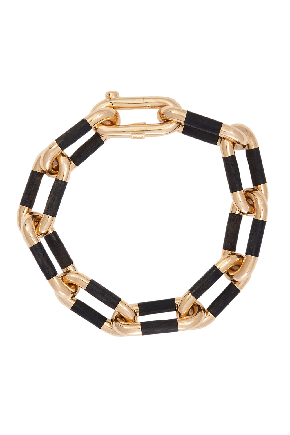  Ebony Oval Link Bracelet-YELLOW GOLD-JEWELRYFINE JEWELBRACELET O-SIDNEY GARBER 