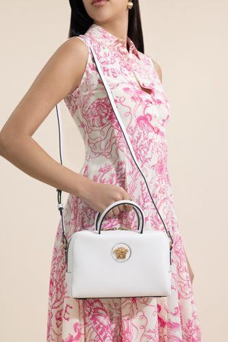 La Medusa Boston Bag - White-WHITE-HANDBAGTOP HANDLE-VERSACE