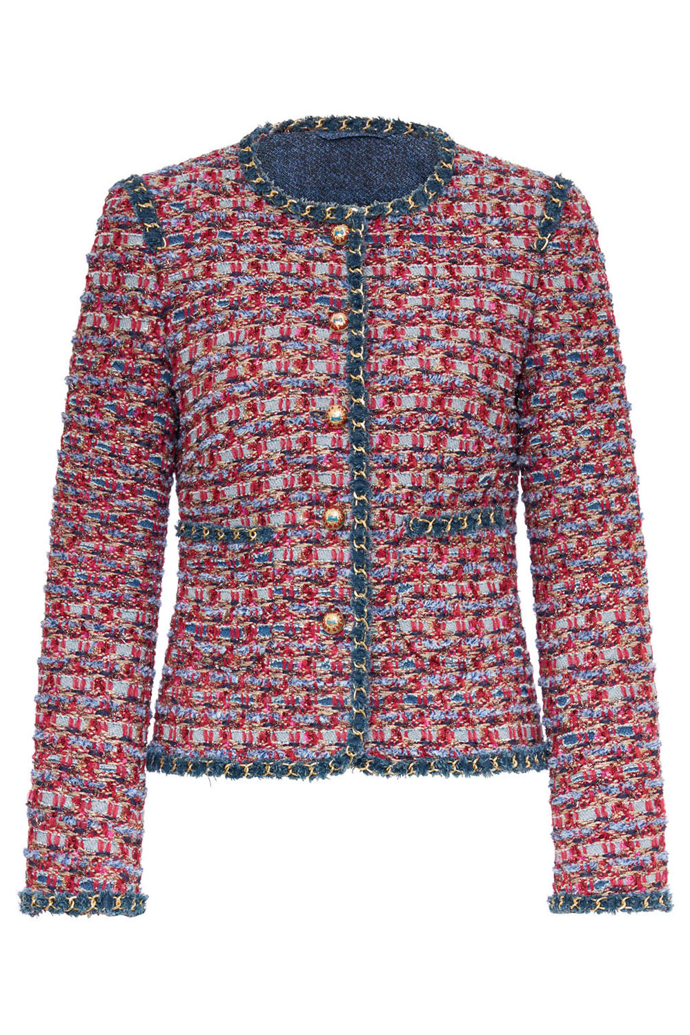 Chained Detail Tweed Jacket