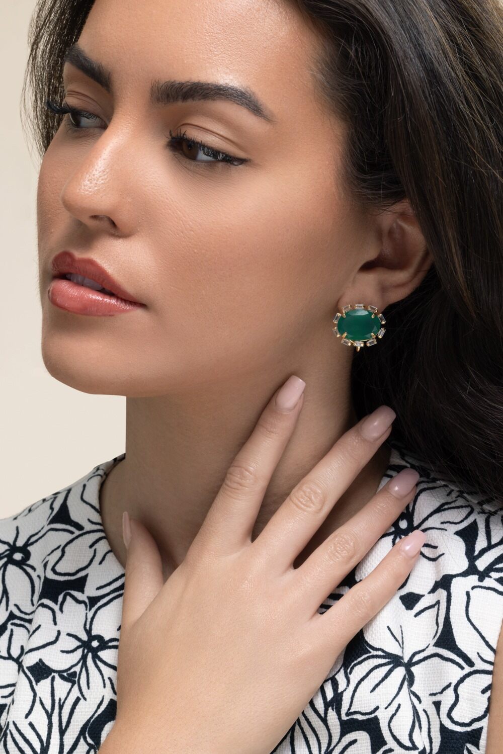 Fluorite Quartz Rhea Earrings-GREEN-JEWELRYBOUTIQUEEARRING-BOUNKIT JEWELRY