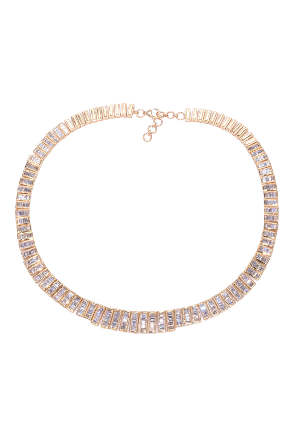 Diamond Baguette Bib Necklace