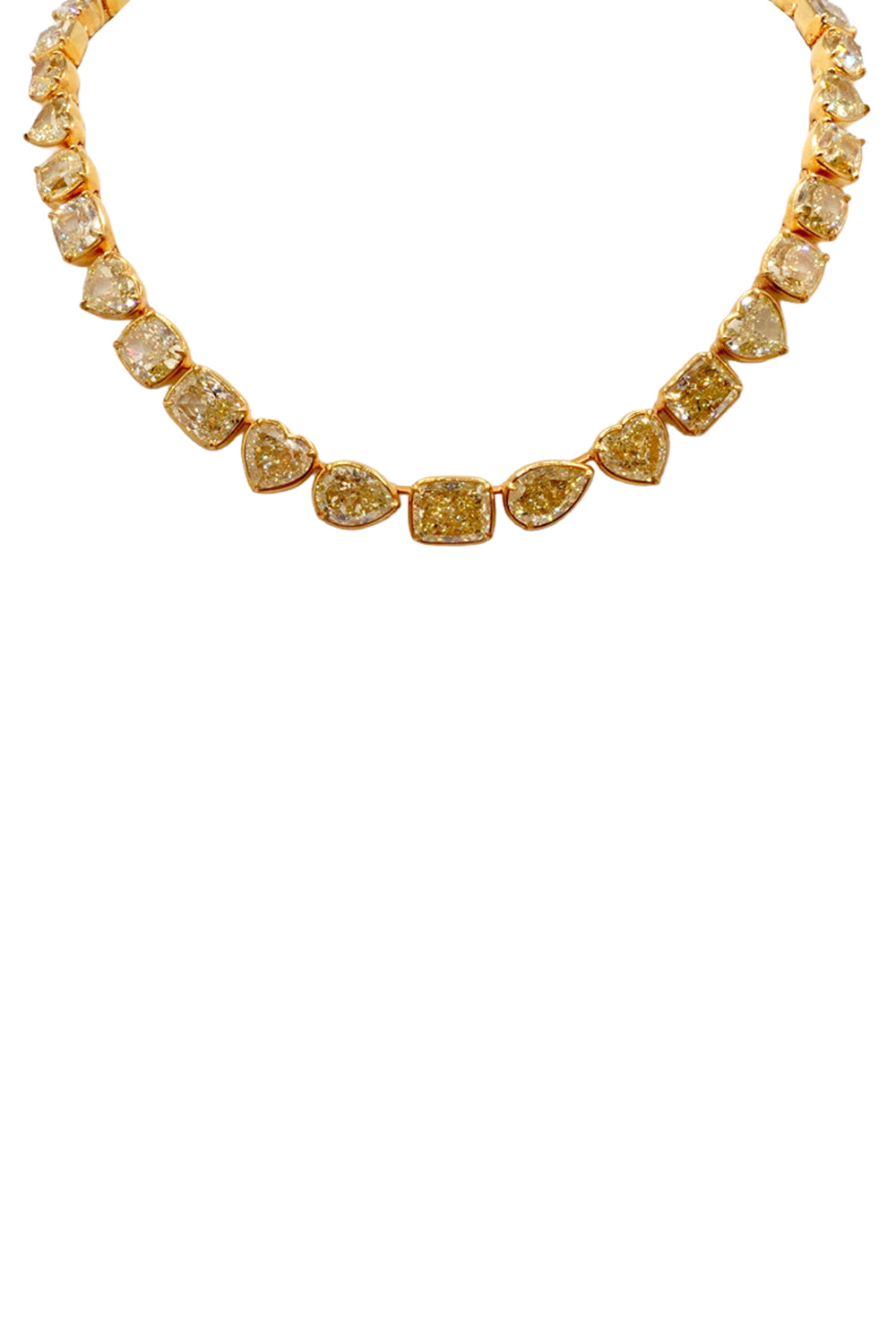Yellow Diamond Multi-Shaped Contemporary Necklace