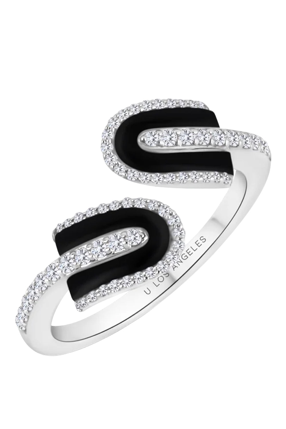 Diamond Onyx U Duo Twist Ring