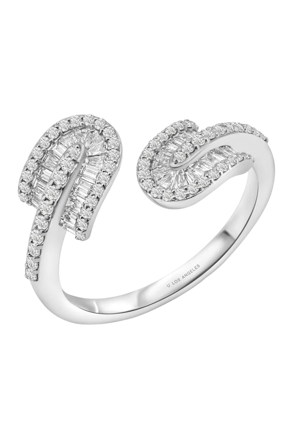 Diamond Baguette U Duo Twist Ring