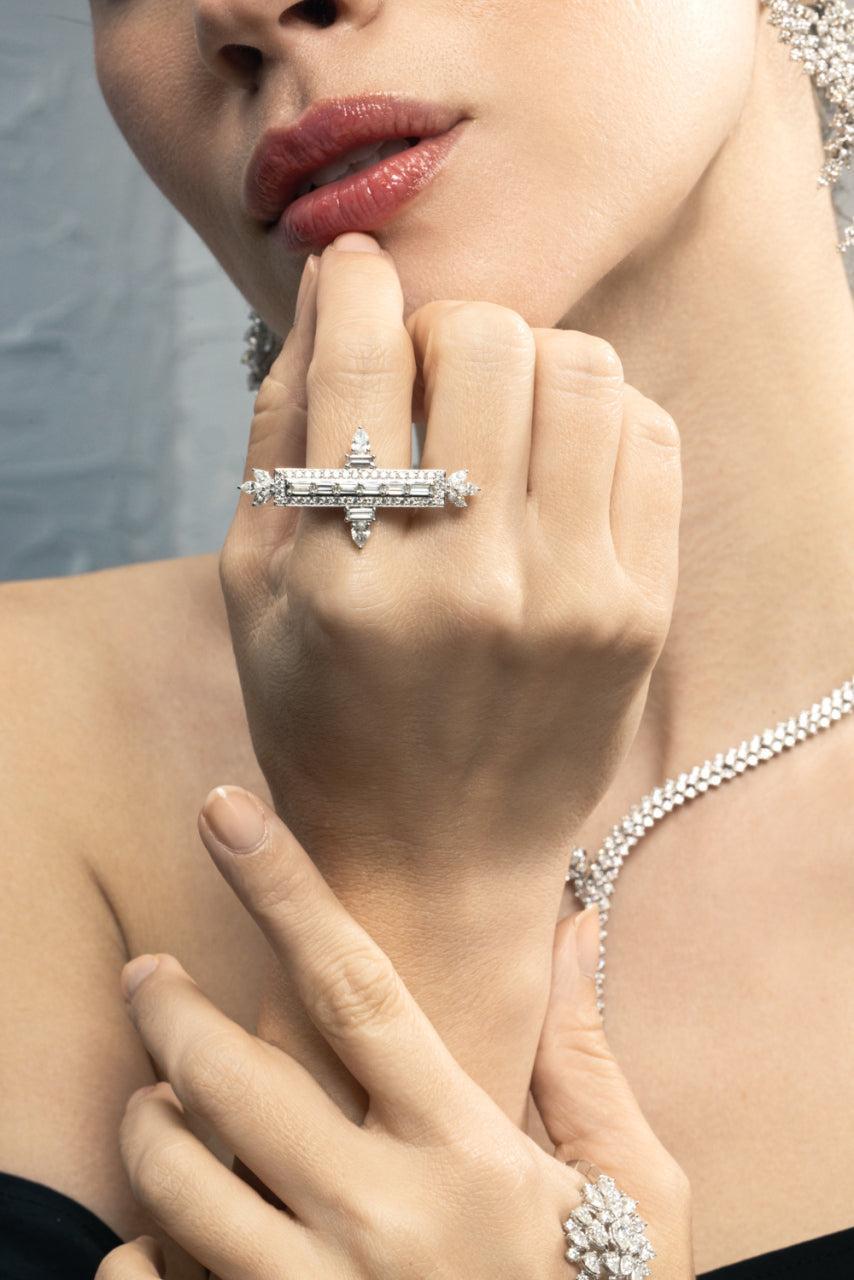 Diamond Bar Ring-WHITE GOLD-6.5-JEWELRYFINE JEWELRING-YEPREM