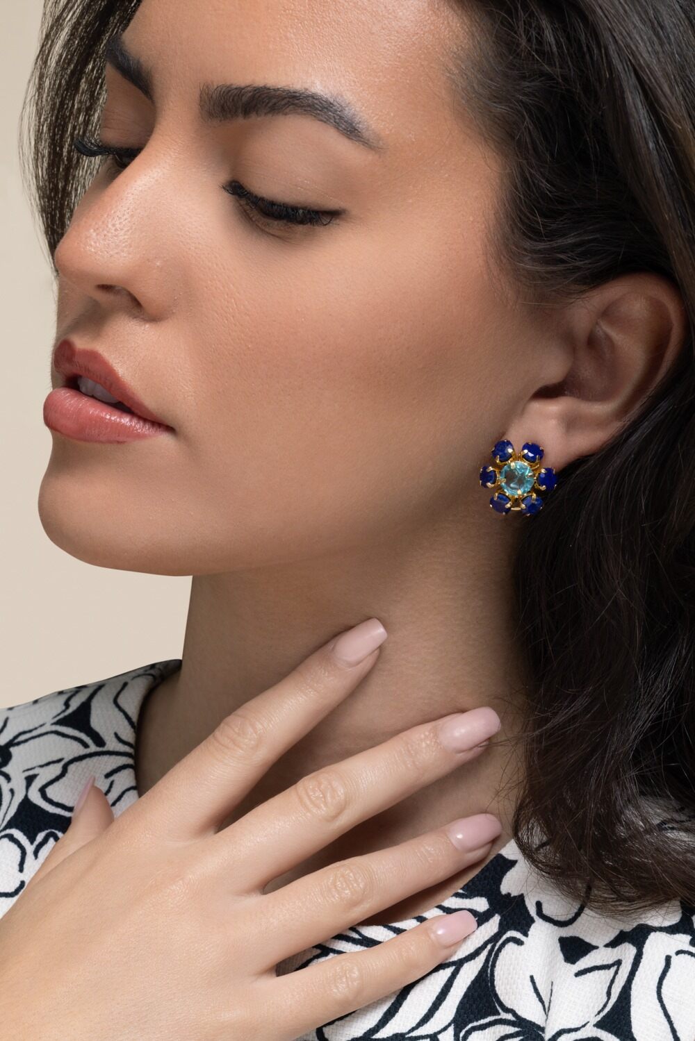 Lapis Quartz Ariadne Earrings-BLUE-JEWELRYBOUTIQUEEARRING-BOUNKIT JEWELRY