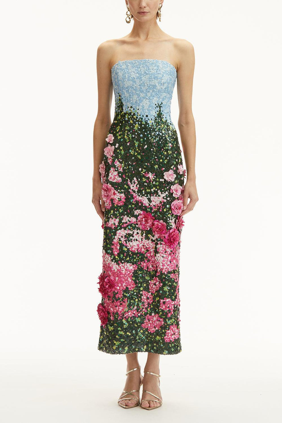 sachin and babi light blue dress 20 Seconds in the Oscar de la Renta Atelier: Rose Embroidered Cocktail Dress