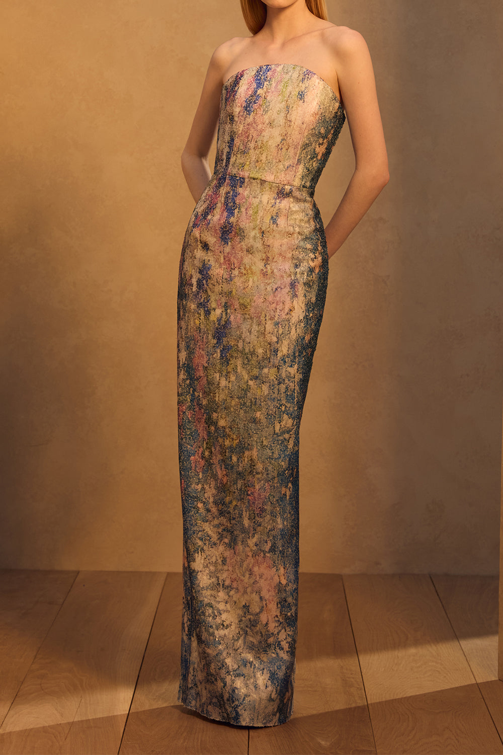  Pastel Metallic Strapless Gown-BLUE-4-CLOTHINGDRESSGOWN-PAMELLA ROLAND 