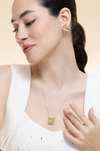 Scapular Eye Necklace-YELLOW GOLD-JEWELRYFINE JEWELNECKLACE O-CAROL KAUFFMANN