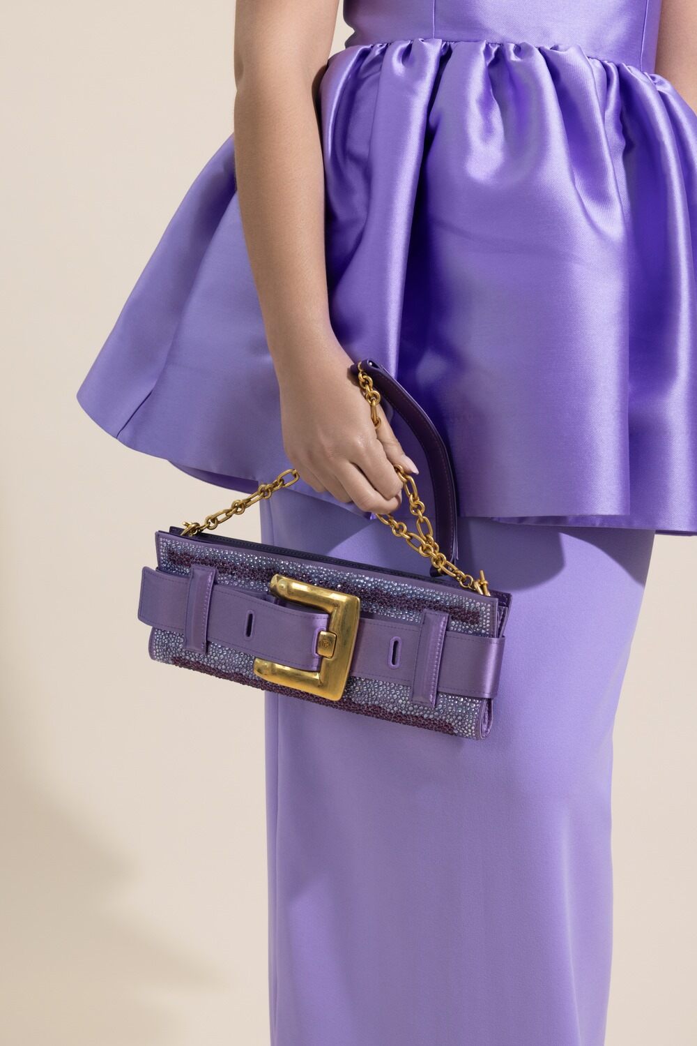 Anthem Clutch - Amethyst-PURPLE-HANDBAGCLUTCHES-BALMAIN