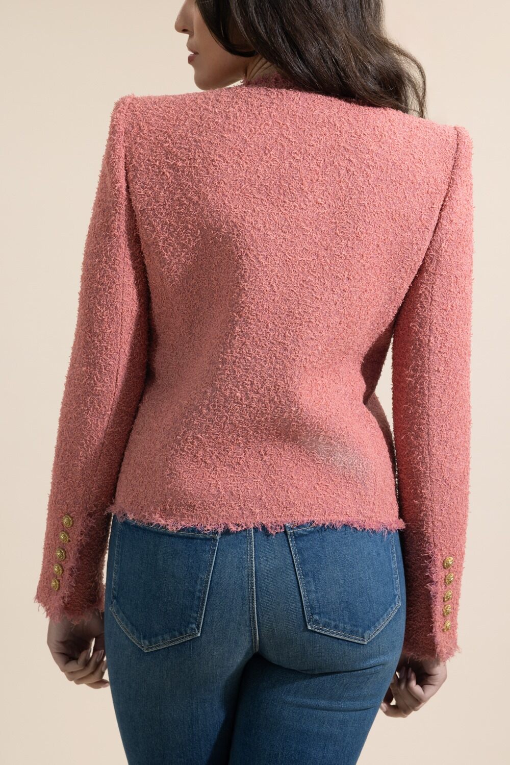 Spencer Jacket - Rose-PINK-36-CLOTHINGTOPCARDIGAN-BALMAIN