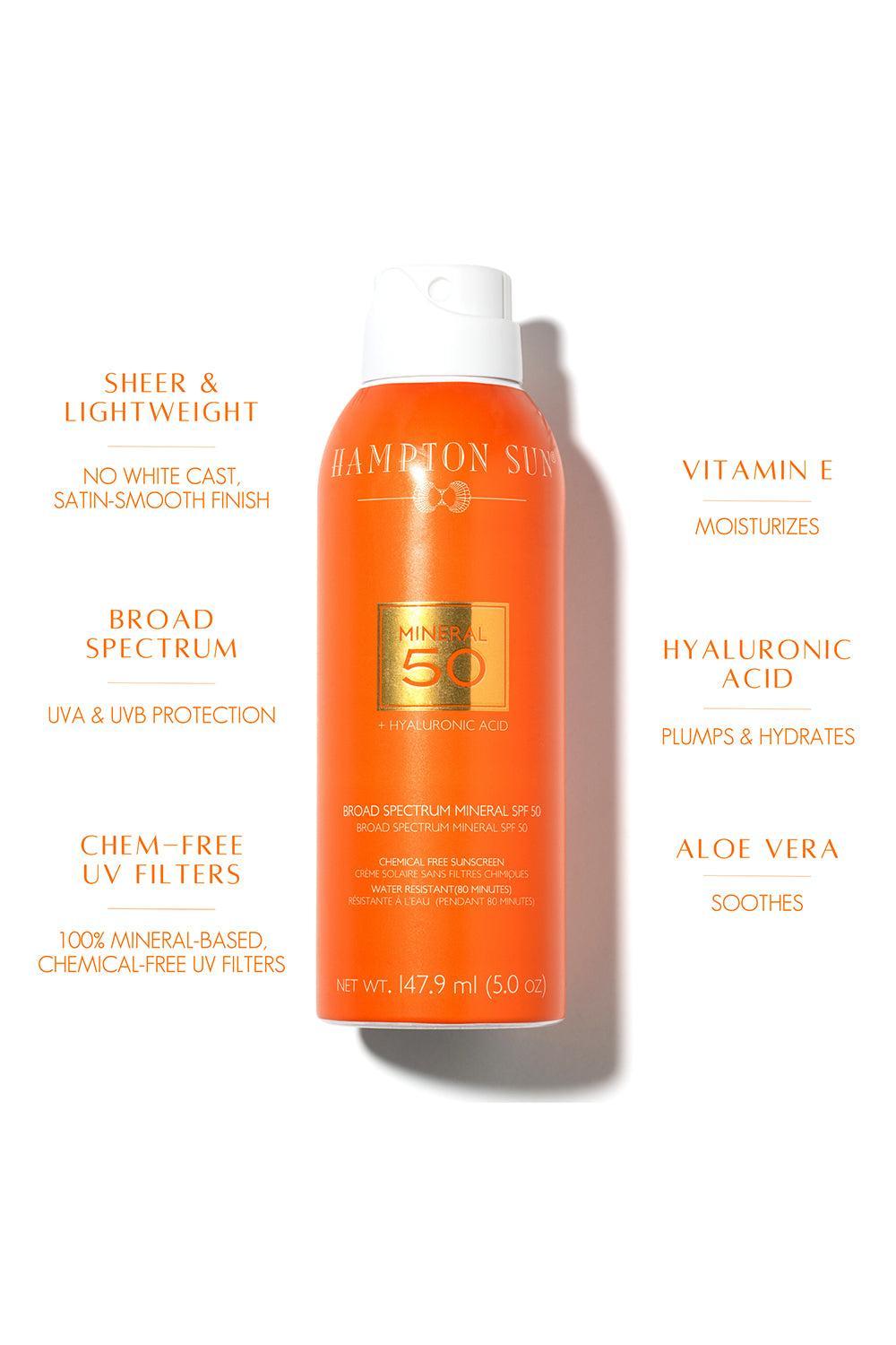 Spf Mineral Mist - 50-SPF 50-5 OZ-BEAUTYSKINCARE-S&G HAMPTON SUN, LLC