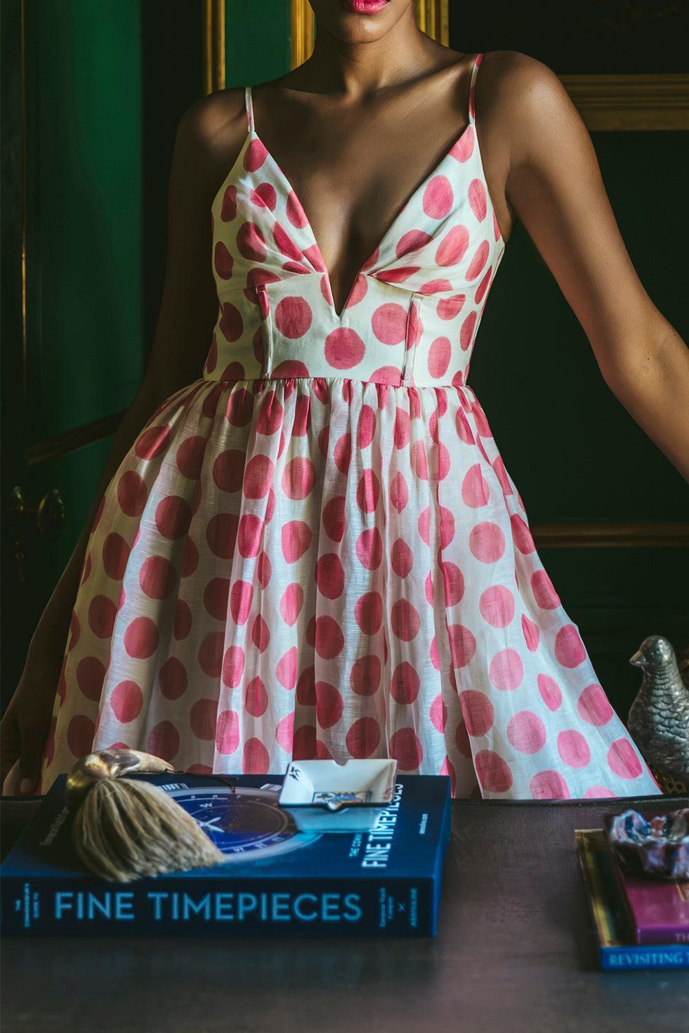 Pero Midi Dress-PINK-2-CLOTHINGDRESSCASUAL-CARA CARA