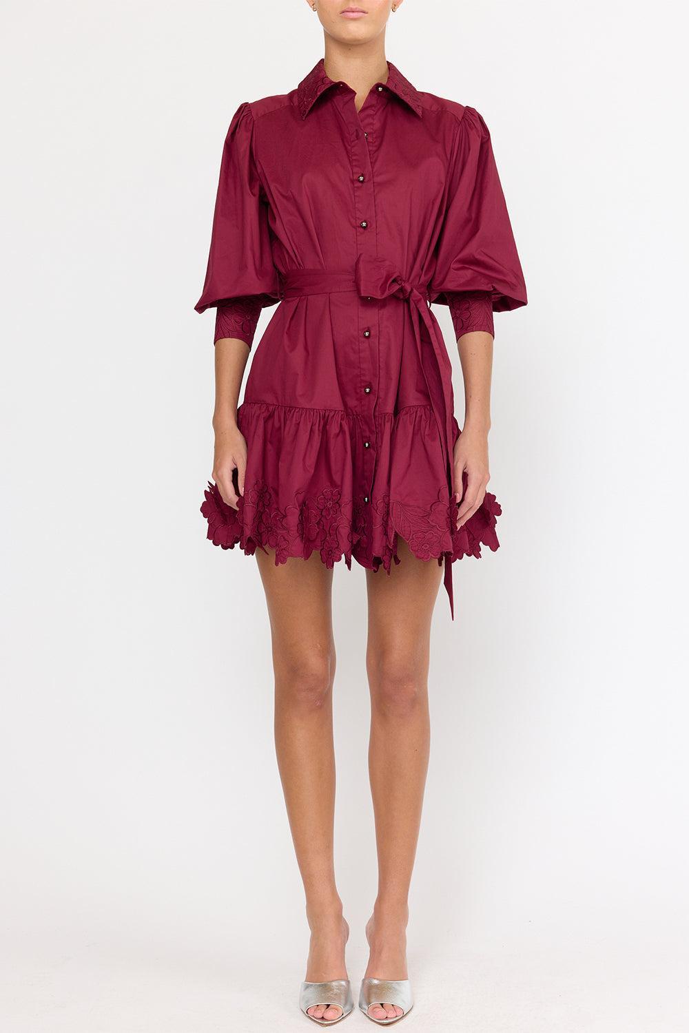 Norie Dress-MAROON-XS-CLOTHINGDRESSCASUAL-CHRISTY LYNN