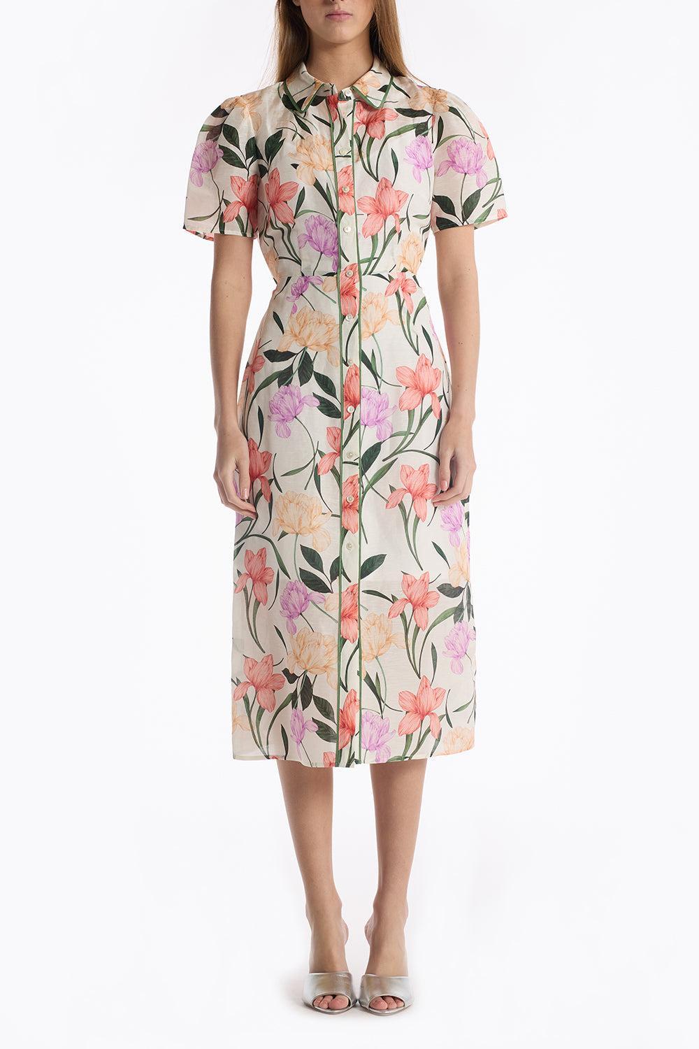 Cecile Dress - Jardin Ivory-CREAM-2-CLOTHINGDRESSCASUAL-CHRISTY LYNN