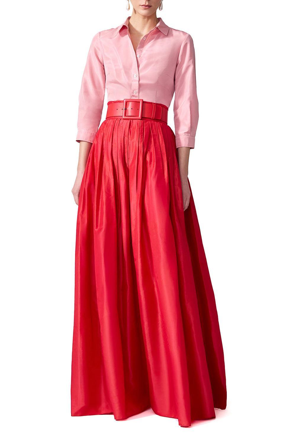 Taffeta Shirt - Blush-BLUSH-0-CLOTHINGTOPBLOUSE-CAROLINA HERRERA