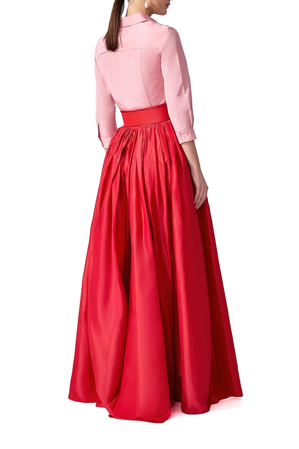 Taffeta Shirt - Blush-BLUSH-0-CLOTHINGTOPBLOUSE-CAROLINA HERRERA