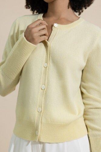 Solid Lean Lines Cardigan-YELLOW-XS-CLOTHINGTOPCARDIGAN-LA LIGNE