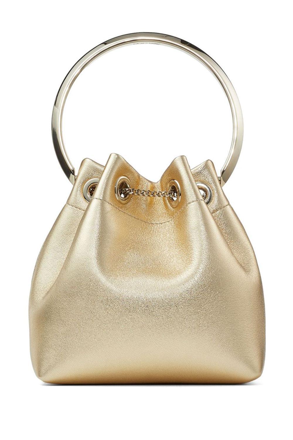 Bon Bon Metallic Top Handle Bag-GOLD-HANDBAGTOP HANDLE-JIMMY CHOO