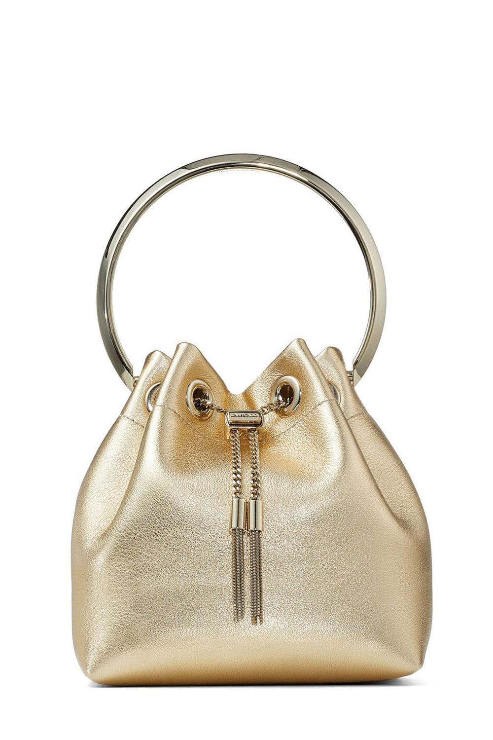 Bon Bon Metallic Top Handle Bag-GOLD-HANDBAGTOP HANDLE-JIMMY CHOO