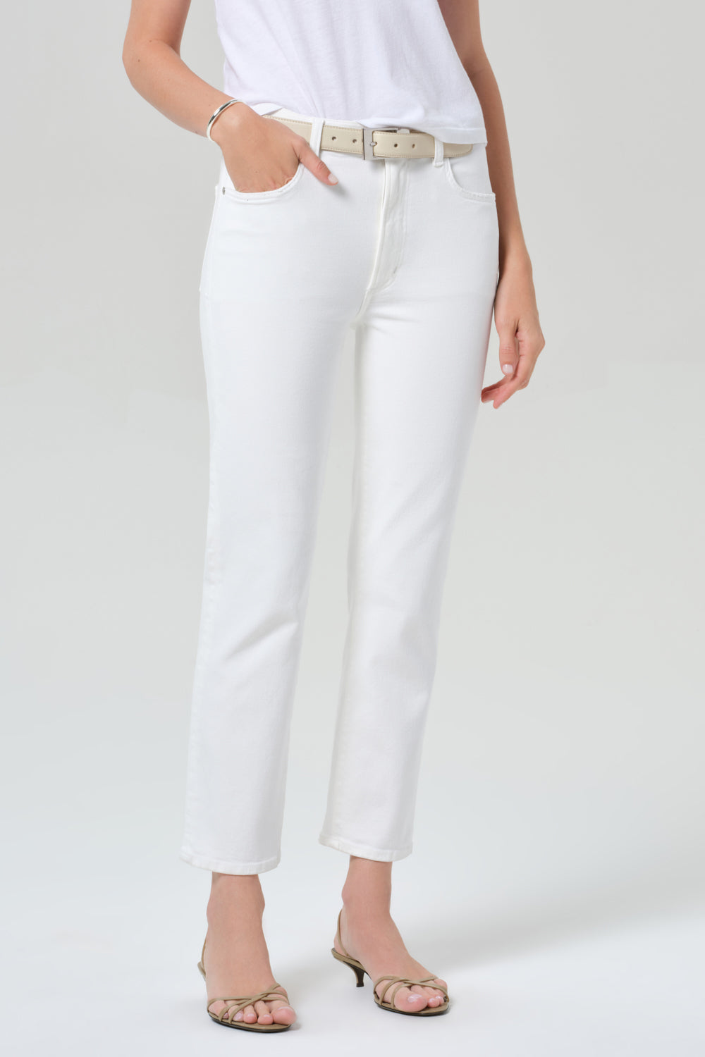 Caia Straight Pant - White