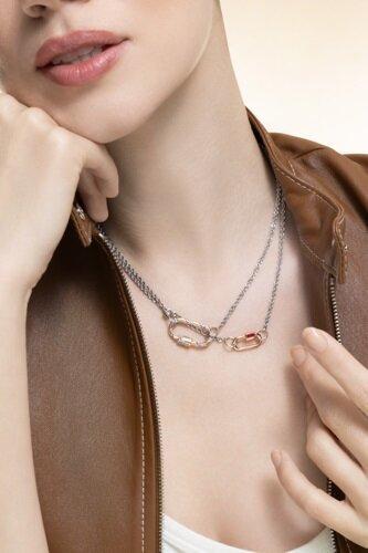 Rolling Curb Necklace - Silver Yellow Gold - 18in-SILVER-18-JEWELRYFINE JEWELNECKLACE O-MARLA AARON